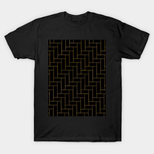 Black and Yellow Geometric Tiles T-Shirt